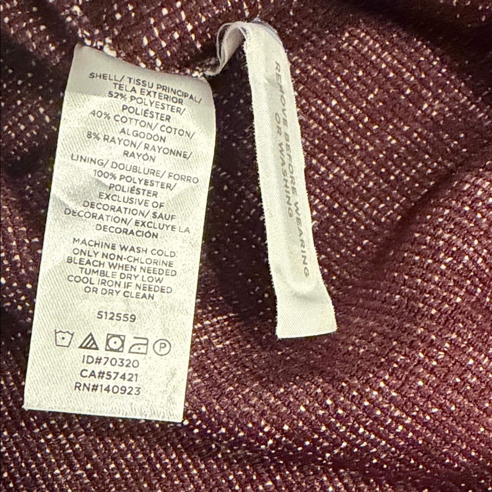 LOFT Burgundy Knit Mini Dress. Gently used - Picture 4 of 5